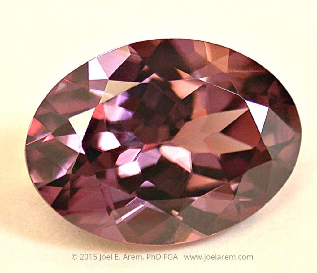 oval-cut pink zircon - Orissa, India