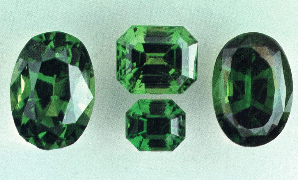 faceted tsavorites - Tanzania