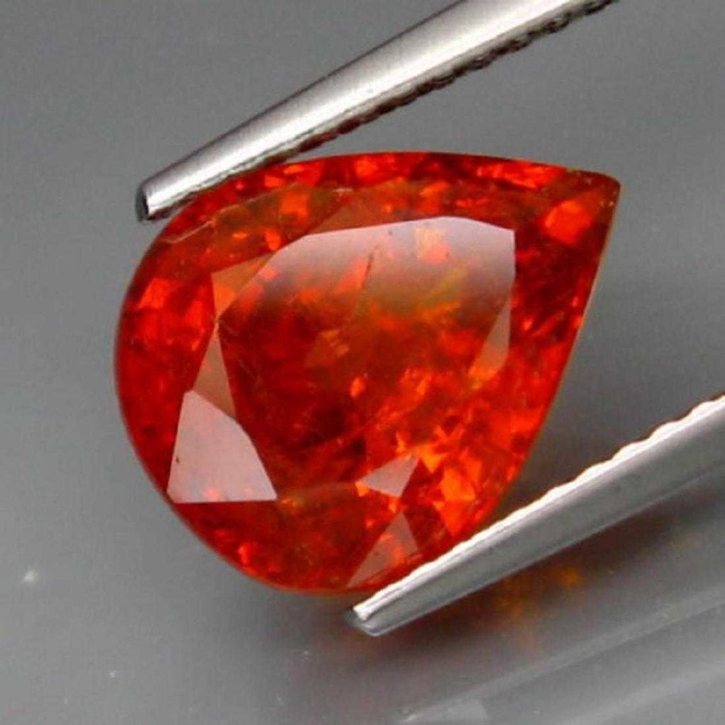 pear-cut mandarin garnet