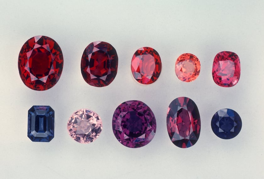 spinels in various colors