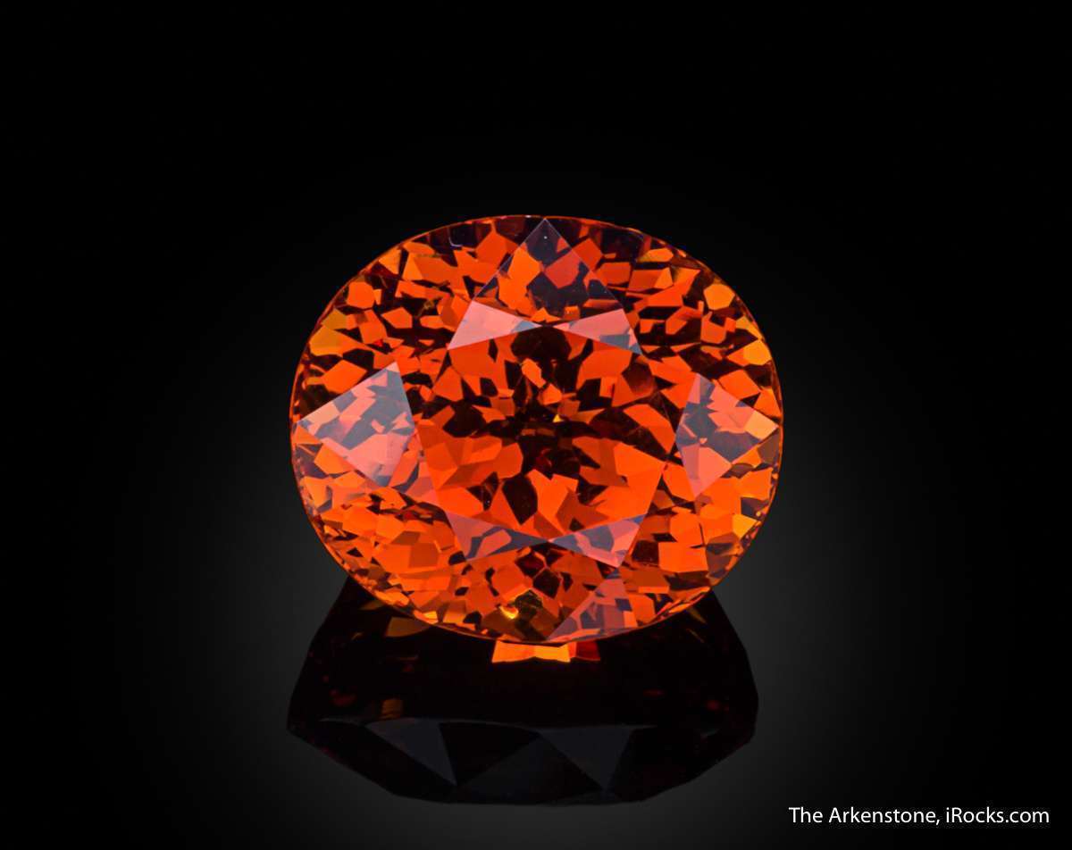 faceted mandarin garnet - Namibia