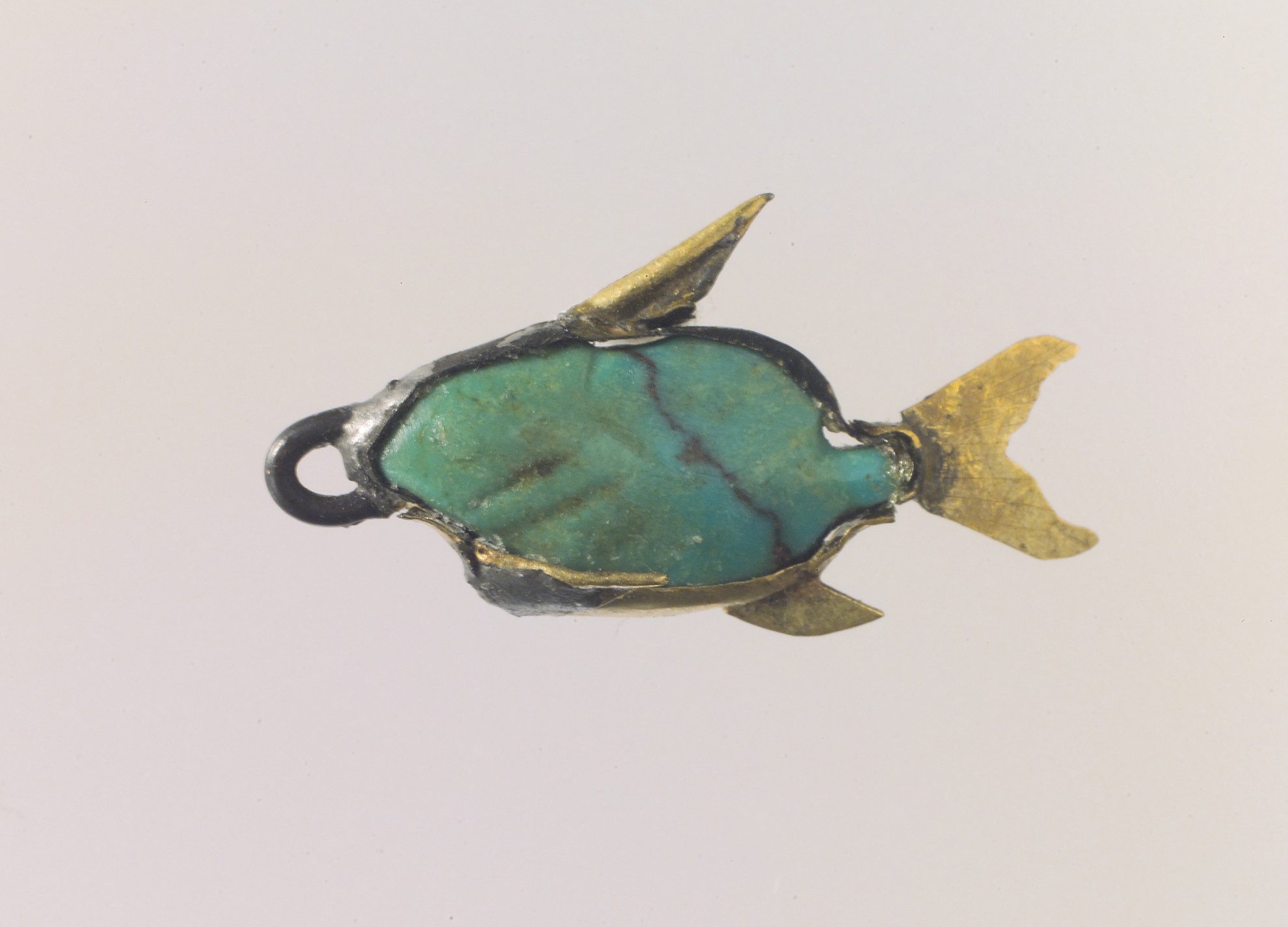 turquoise and gold pendant - Ancient Egypt