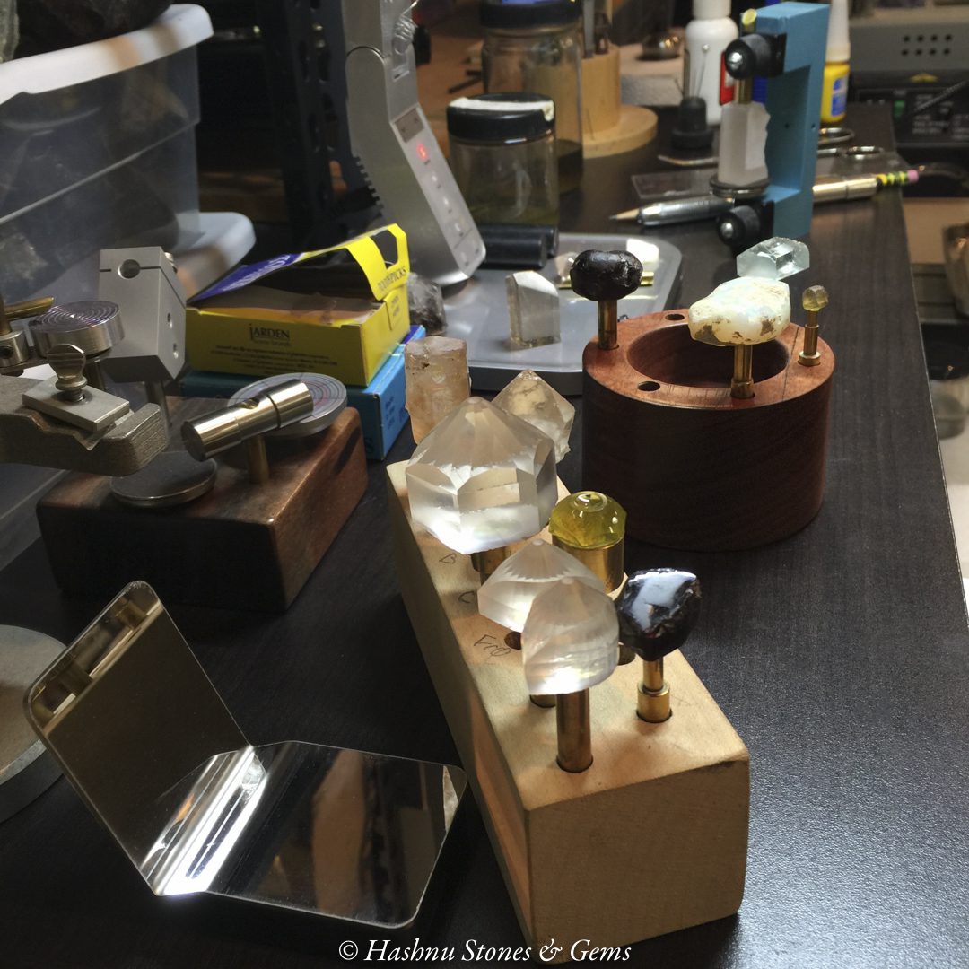 Precision Faceting a Story Gemstone: The Faceting Process