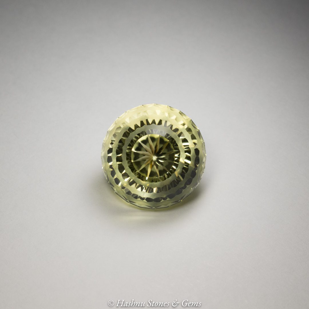 custom faceting - oro verde quartz