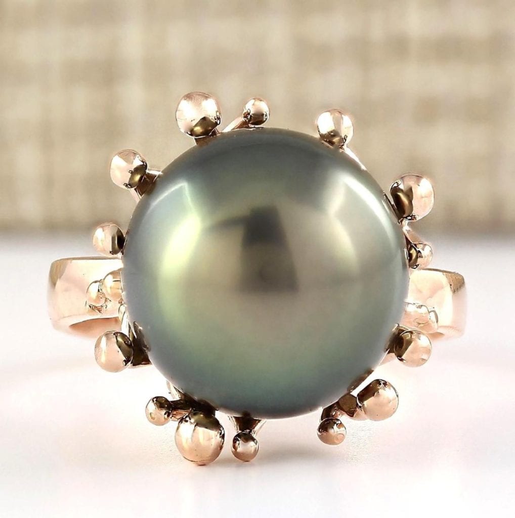 black pearl ring