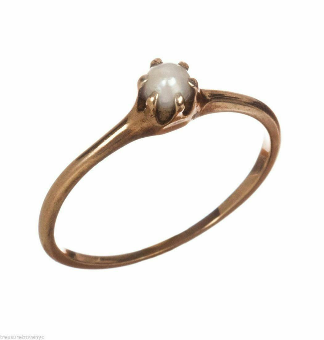 pearl ring with prong setting