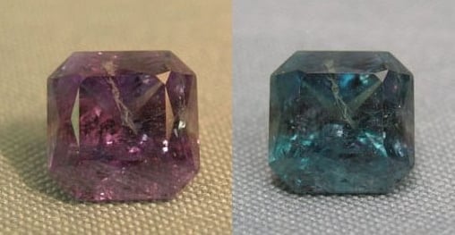 alexandrite color change - Ural Mountains, Russia