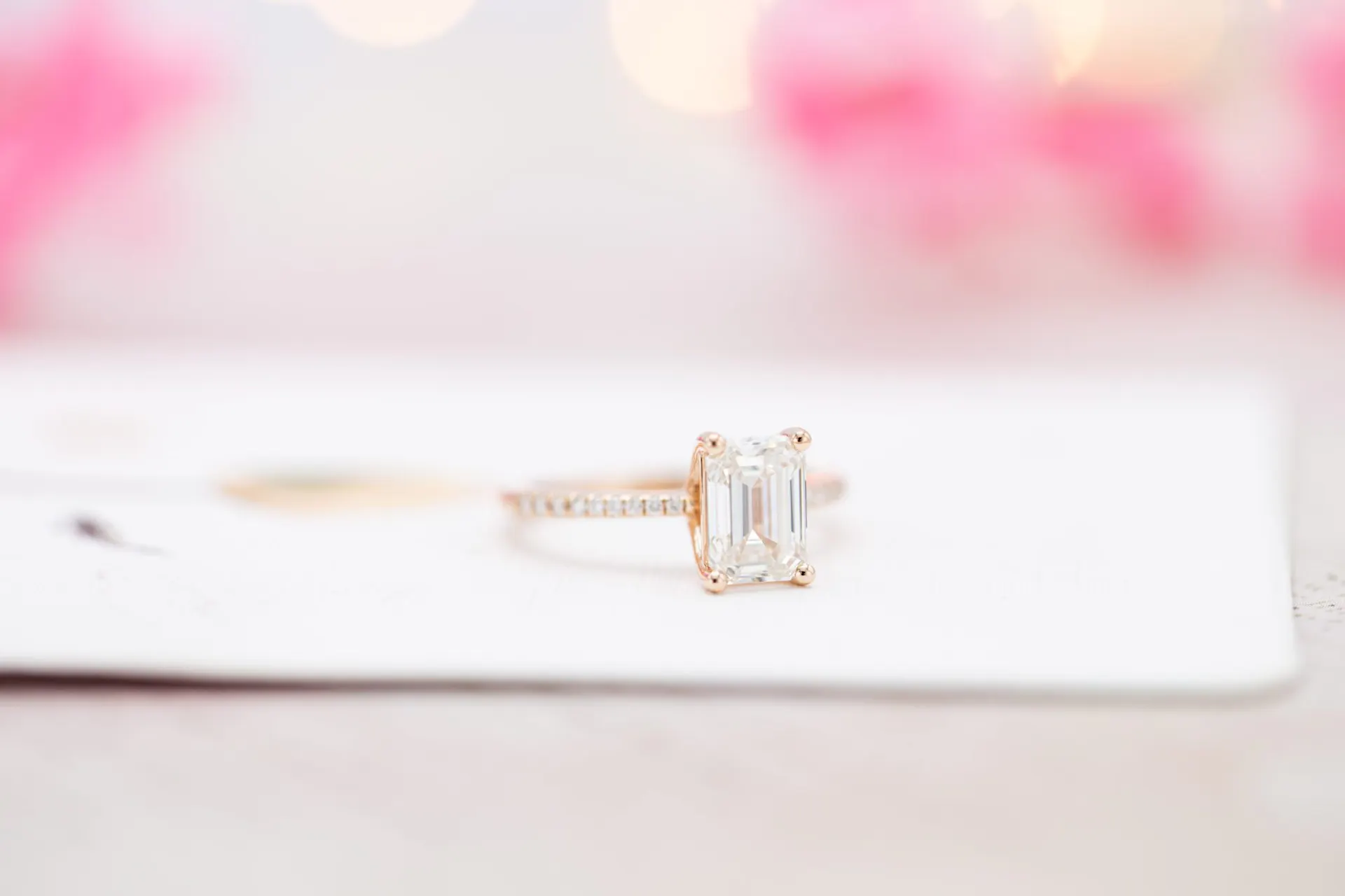 CVD diamond engagement ring