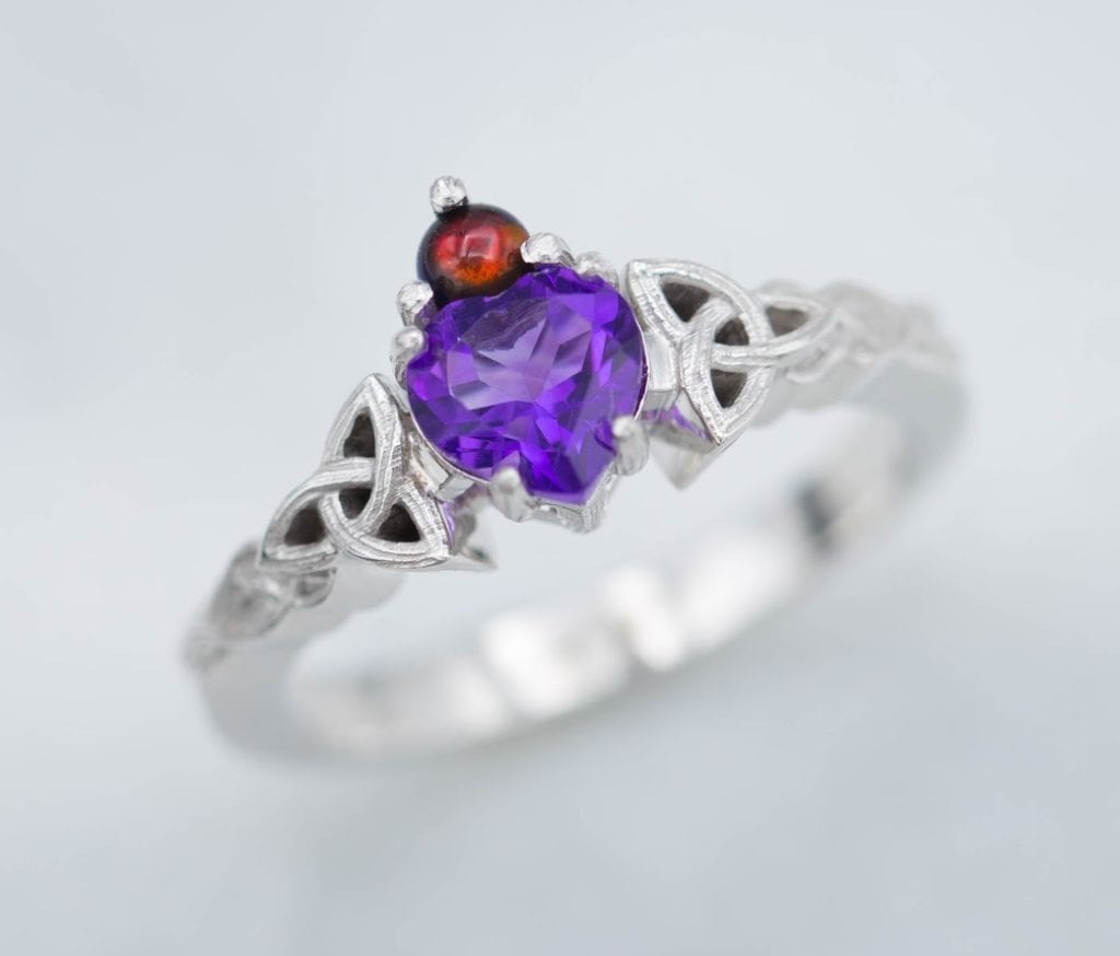 claddagh amethyst and opal ring - amethyst symbolism