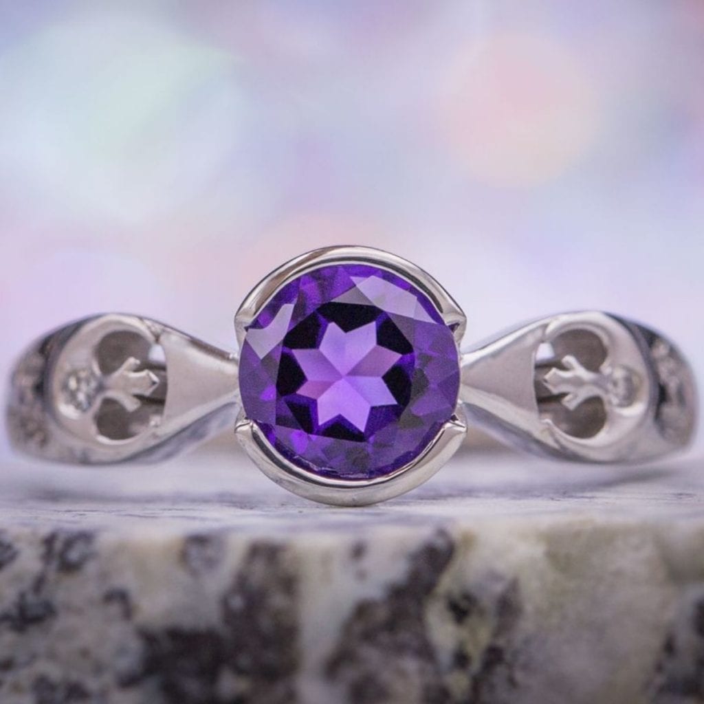 Rebel Alliance amethyst ring - amethyst symbolism