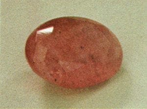 faceted tugtupite - oval