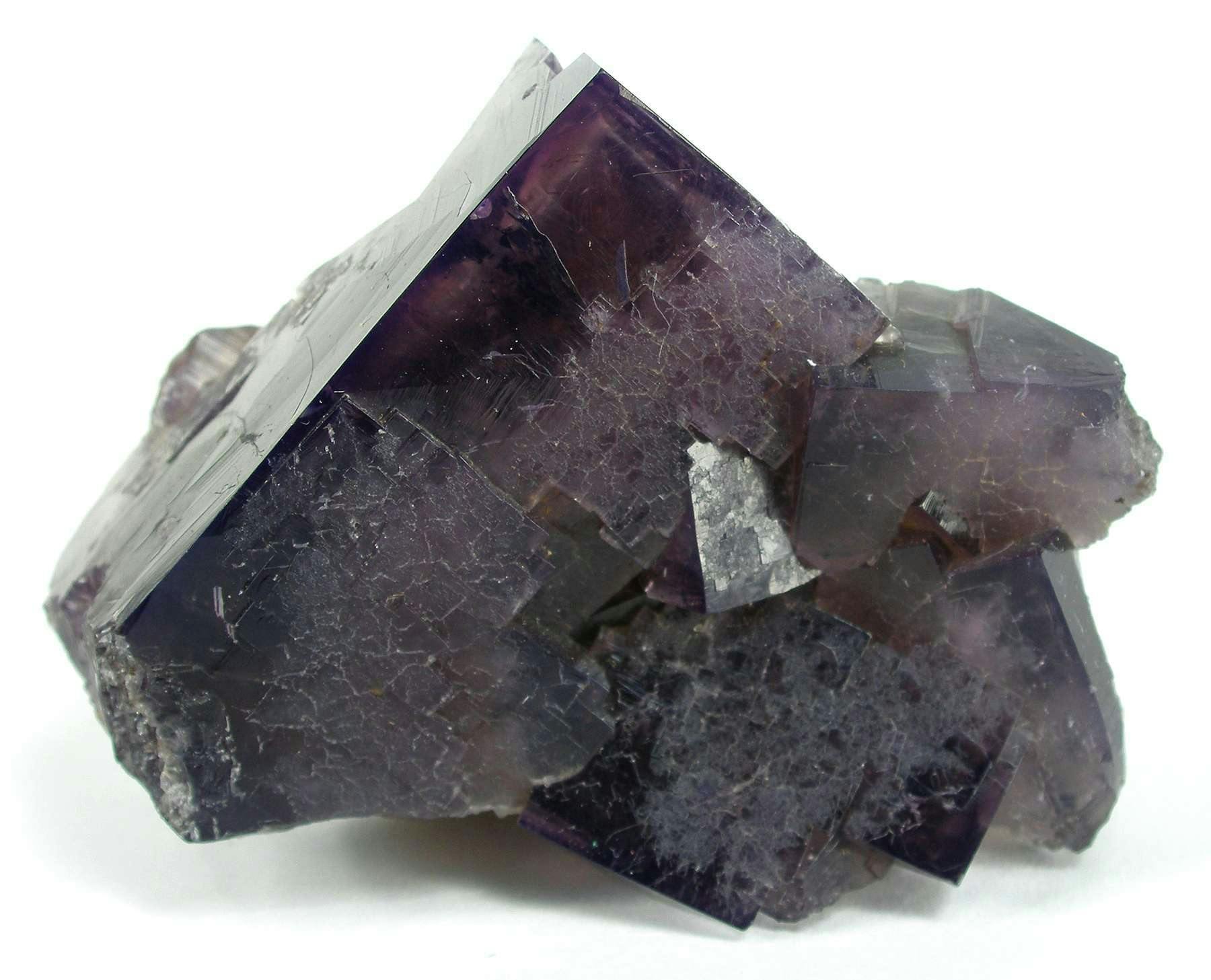 fluorite crystal, normal illumination - gemstone luminescence