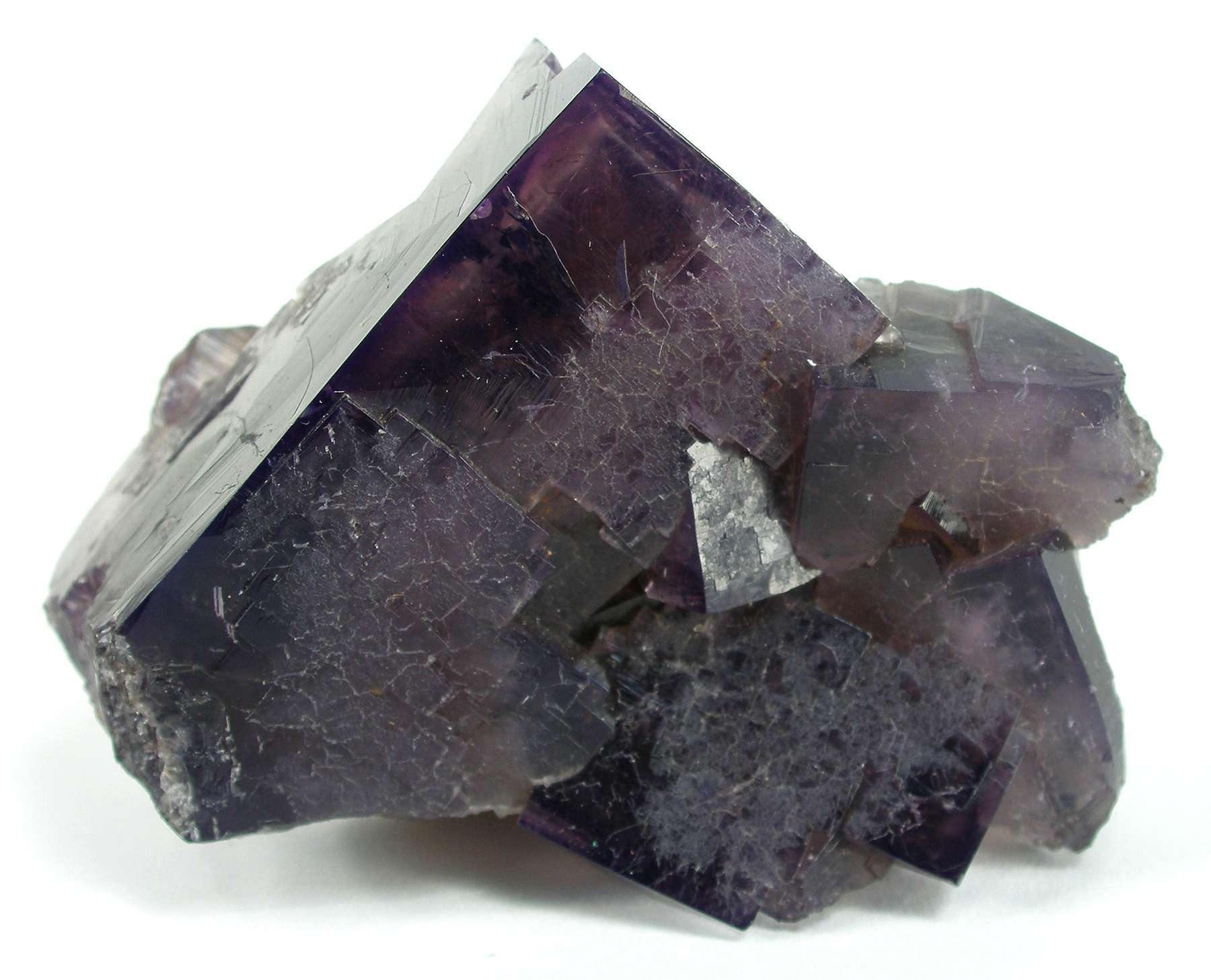 fluorite crystal, normal illumination - gemstone luminescence