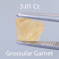Rough version of Fancy Round Brilliant Cut Grossular Garnet