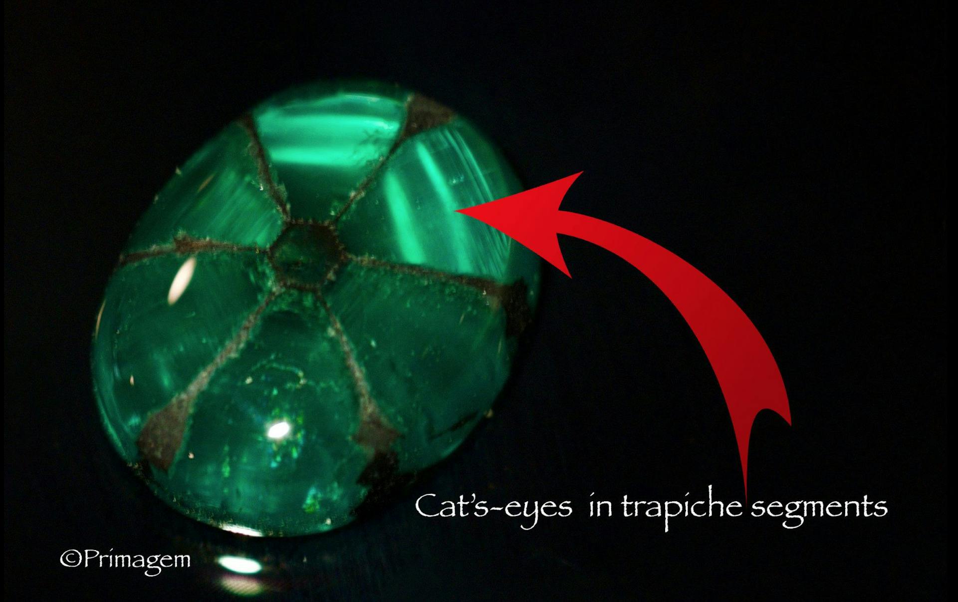 trapiche emerald - cat's eye