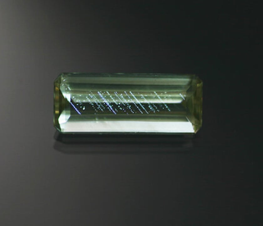 step-cut apatite 3 - gem grading