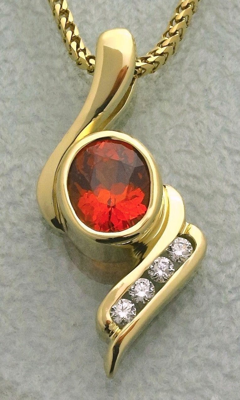 garnet buying - orange spessartite pendant