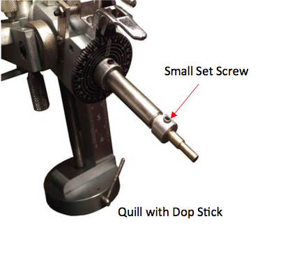 quill with dop stick - faceting machines and equipment