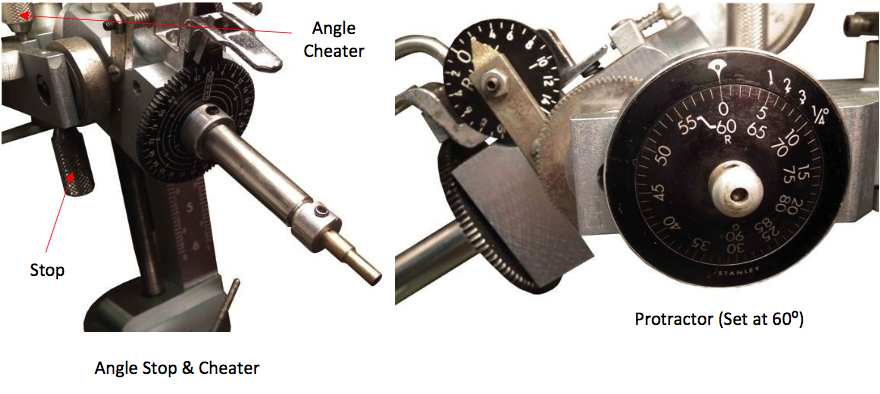 angle stop, angle cheater, and protractor - faceting machines and equipment