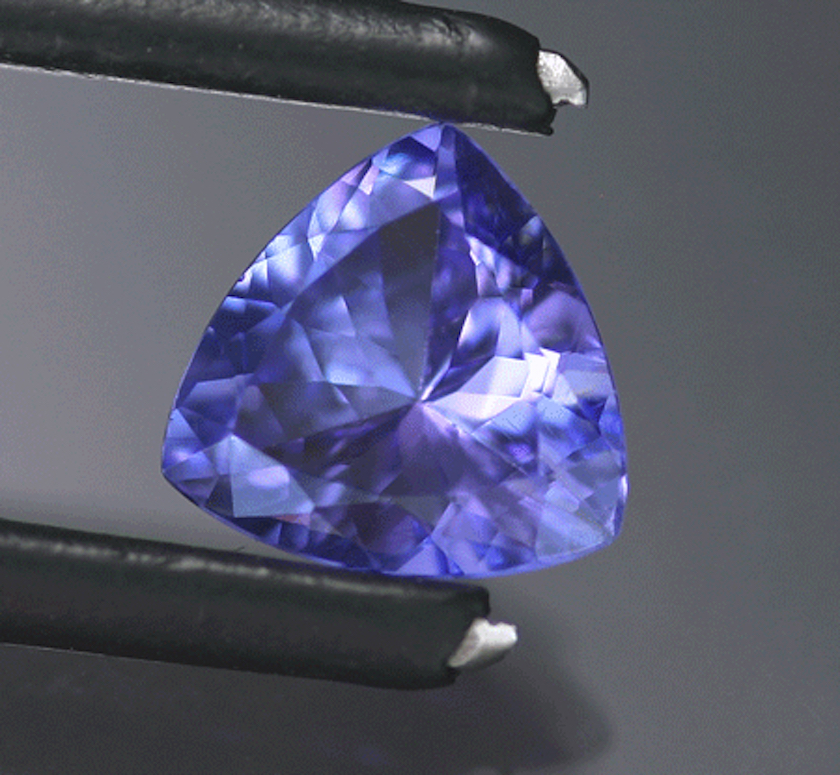 triangle-cut tanzanite