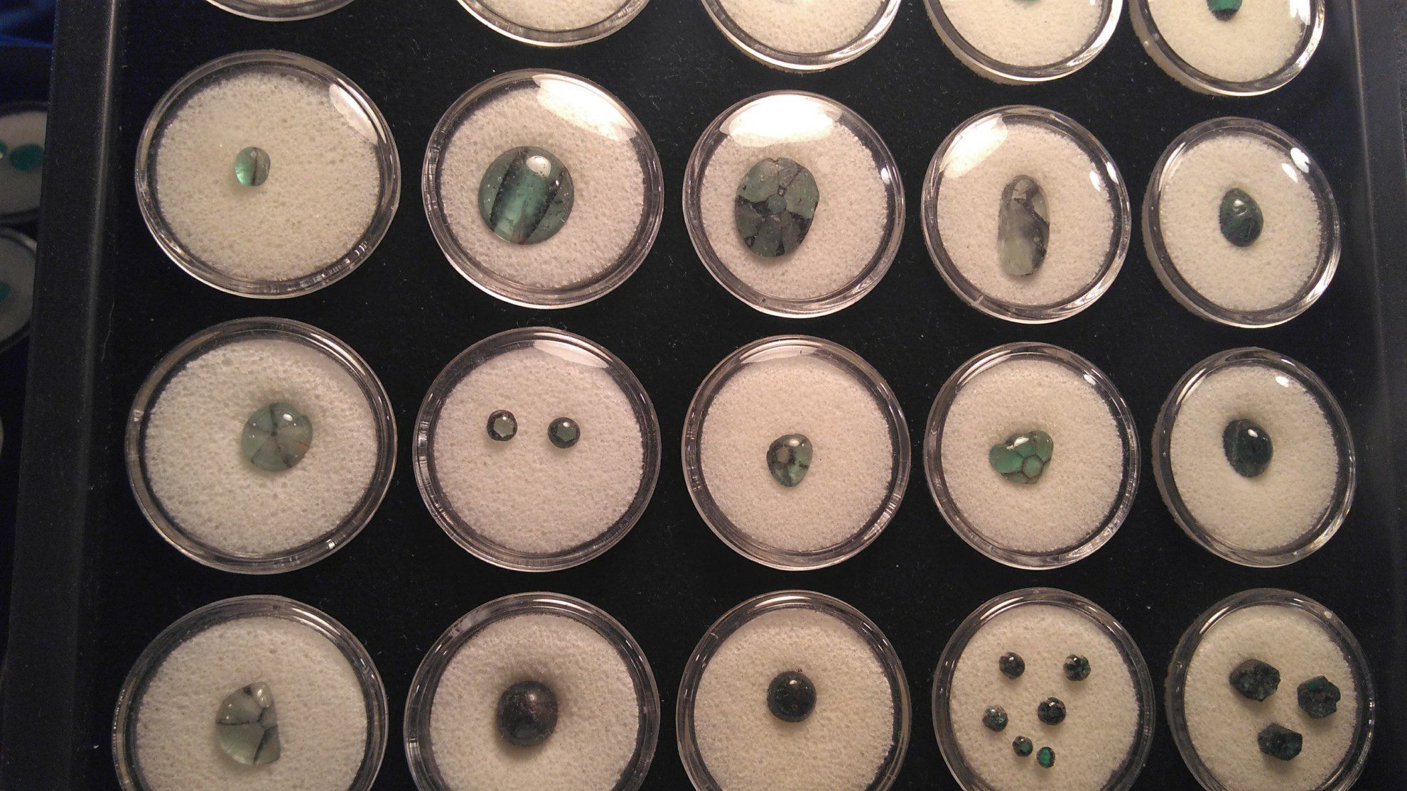 denver gem show - trapiche emeralds