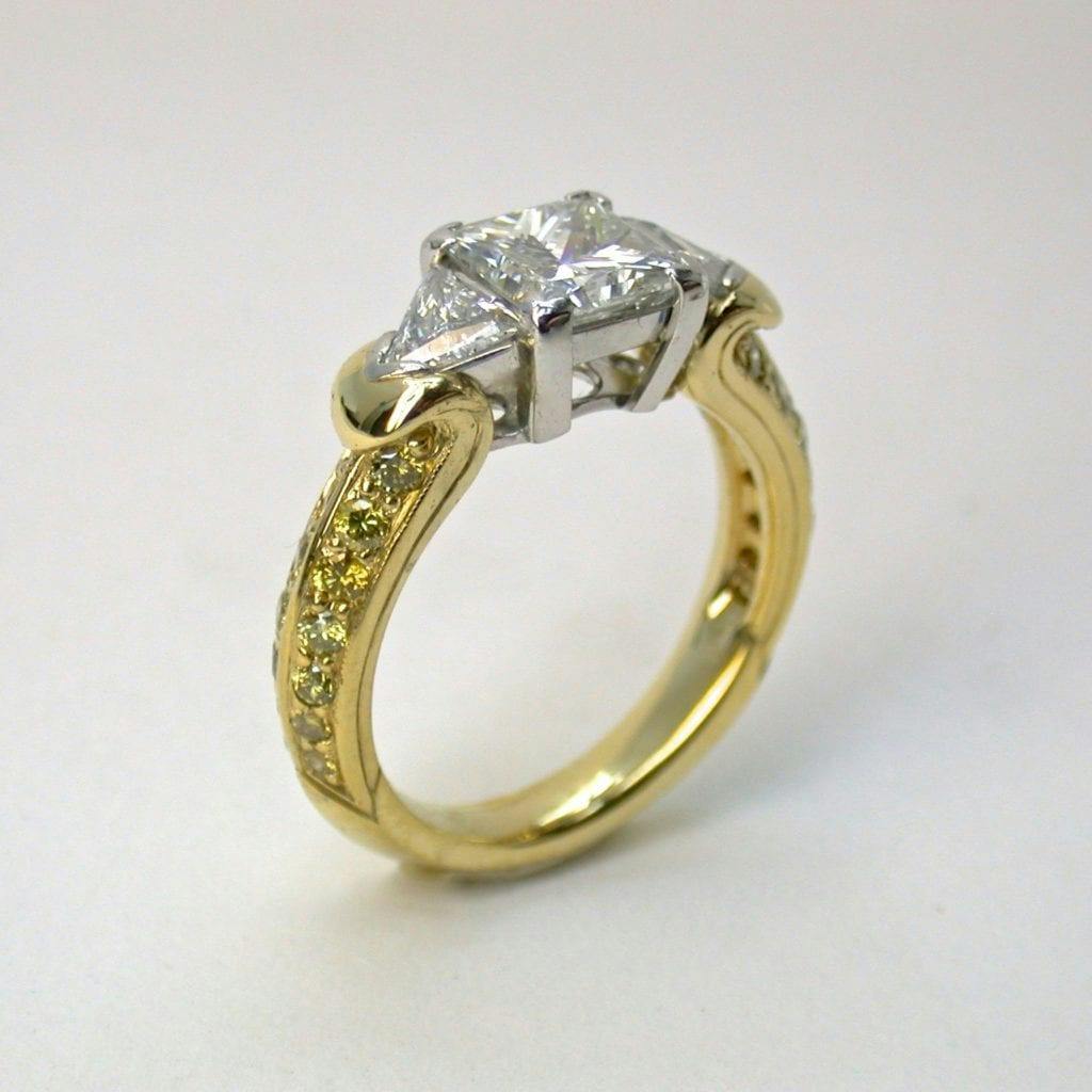 fancy-colored yellow diamond buying - 1.75ct accented with yellow diamonds