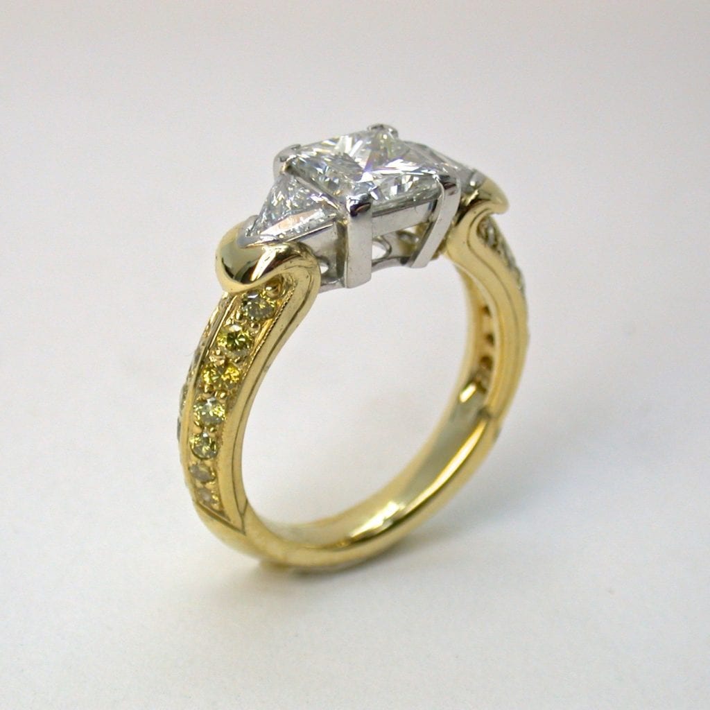 fancy-colored yellow diamond buying - 1.75ct accented with yellow diamonds