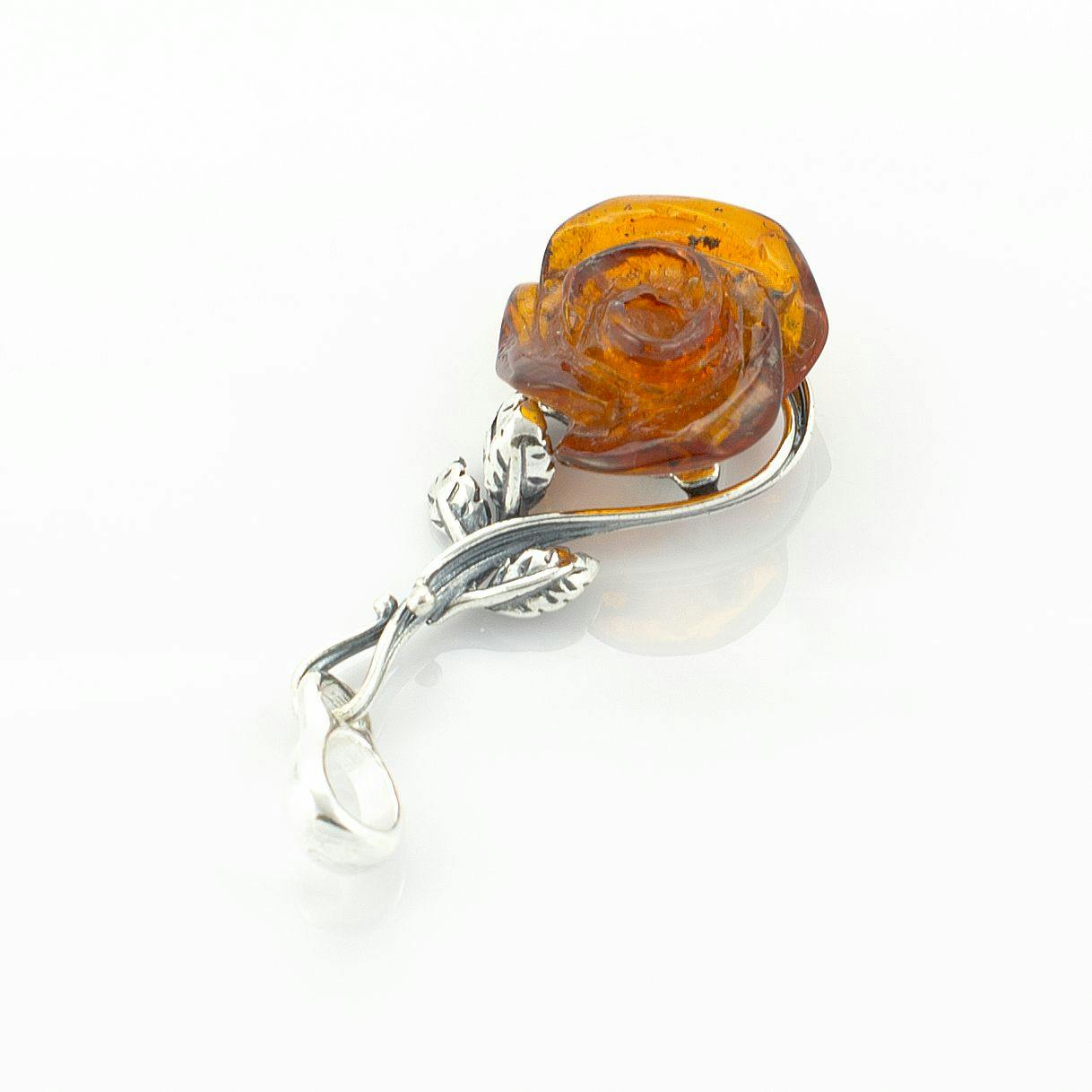 amber buying - rose pendant