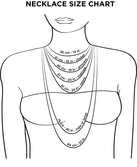 necklace size chart