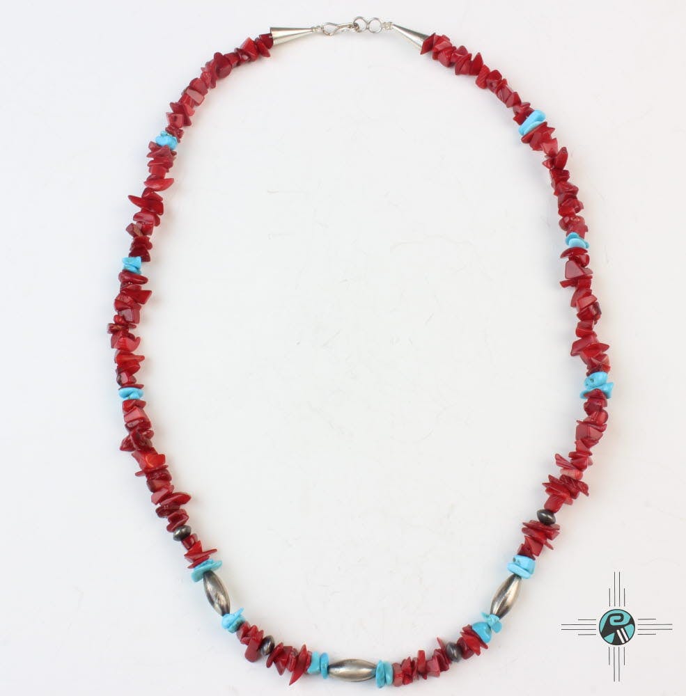 precious coral buying - coral and turquoise necklace
