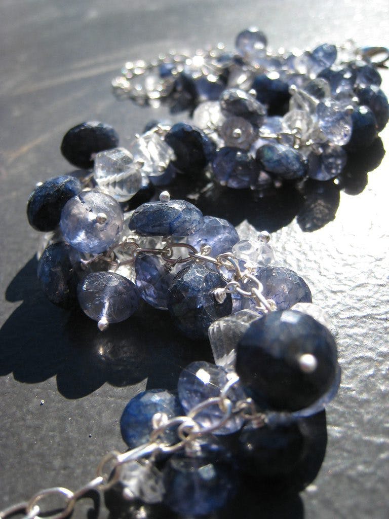 iolite buying guide - blue on blue necklace