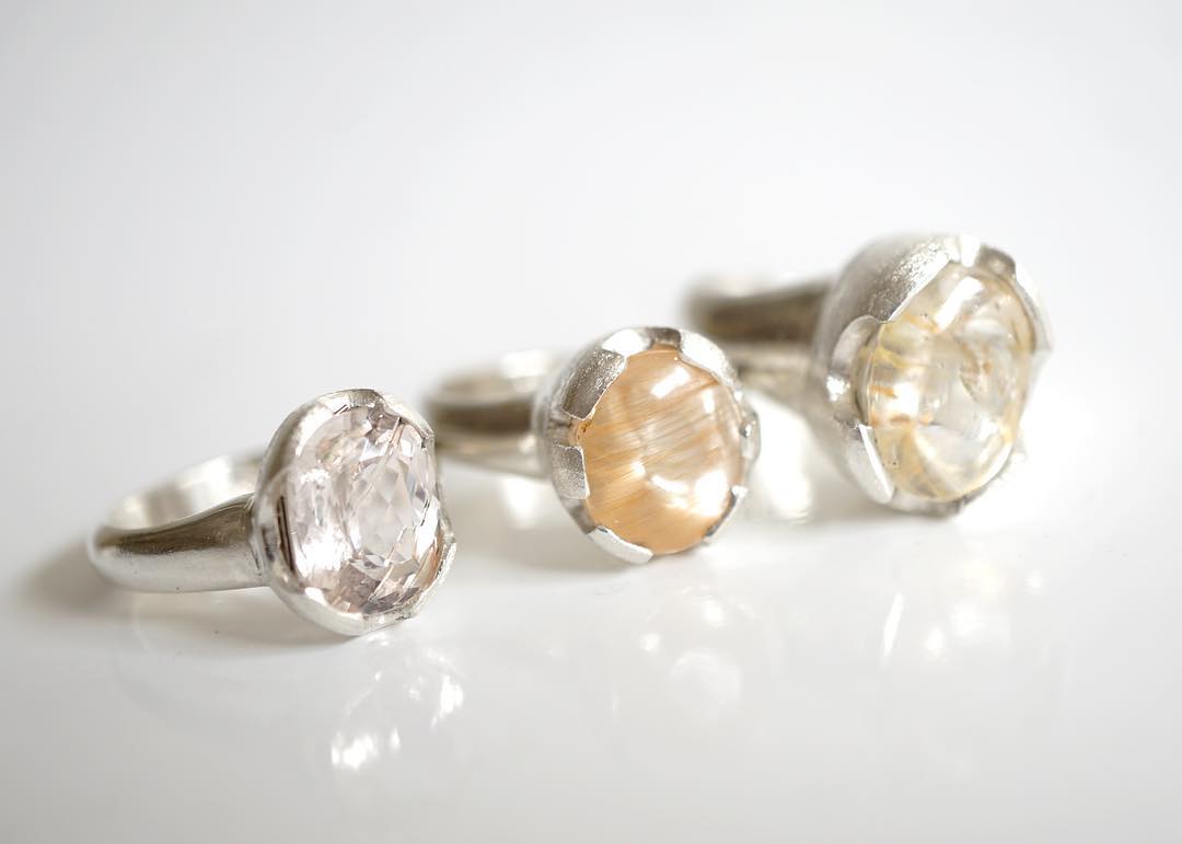 rutilated quartz buying guide - three rutilated quartz rings