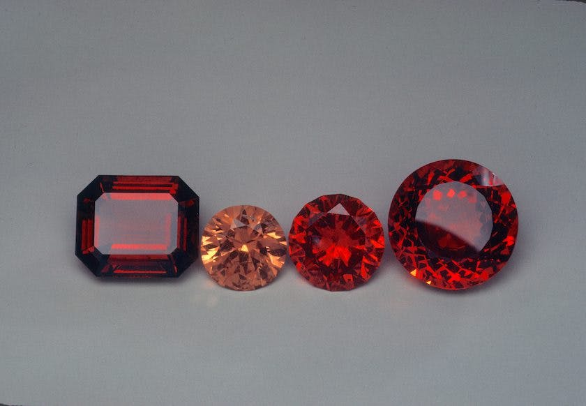 Faceted hessonites - Brazil and Canada