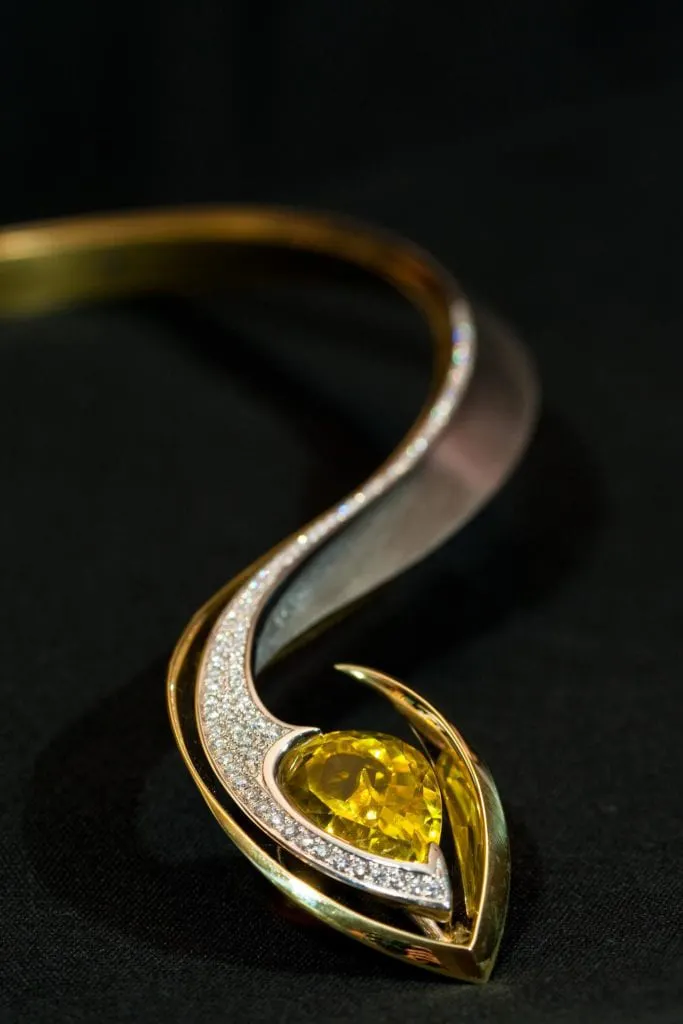 yellow gemstones - canary tourmaline necklace