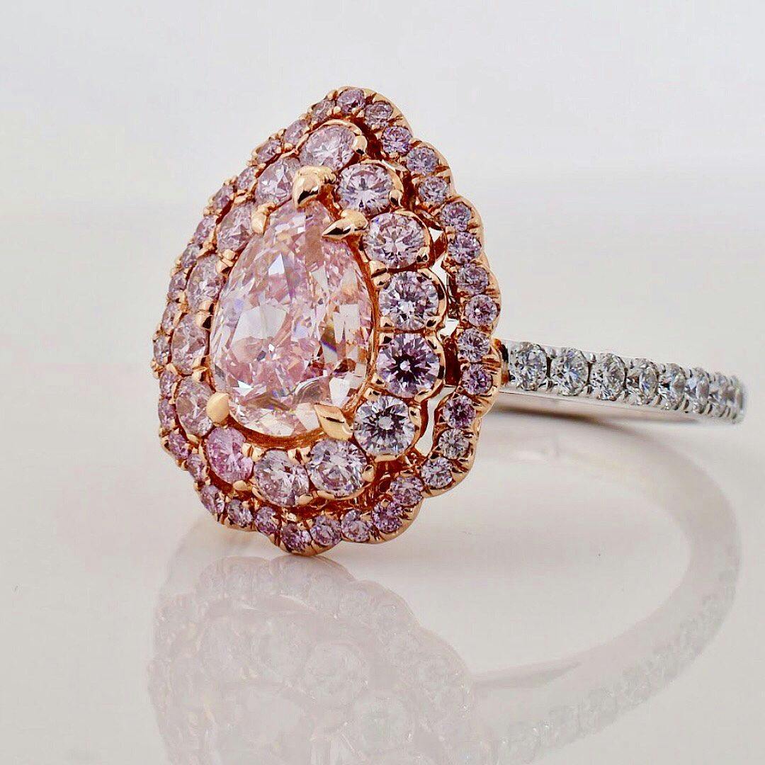 fancy colored pink diamond buying guide - 1.2ct fancy purplish pink
