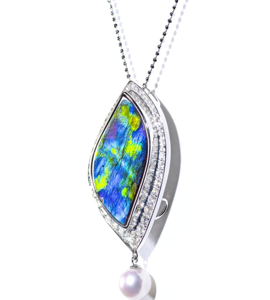 ten gemstones rarer than a diamond -Garden of Giverny Pendant 1