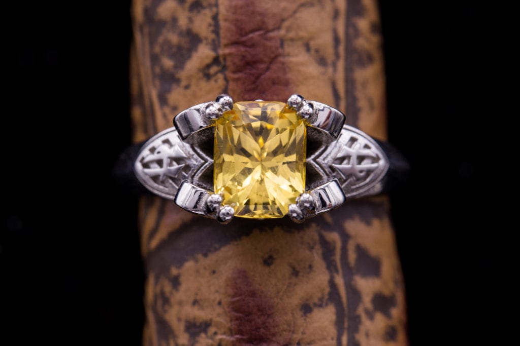 yellow topaz ring