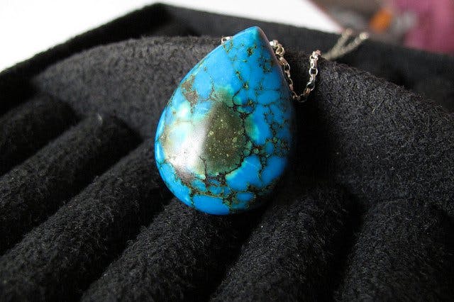 lapidary arts - turquoise cabochon