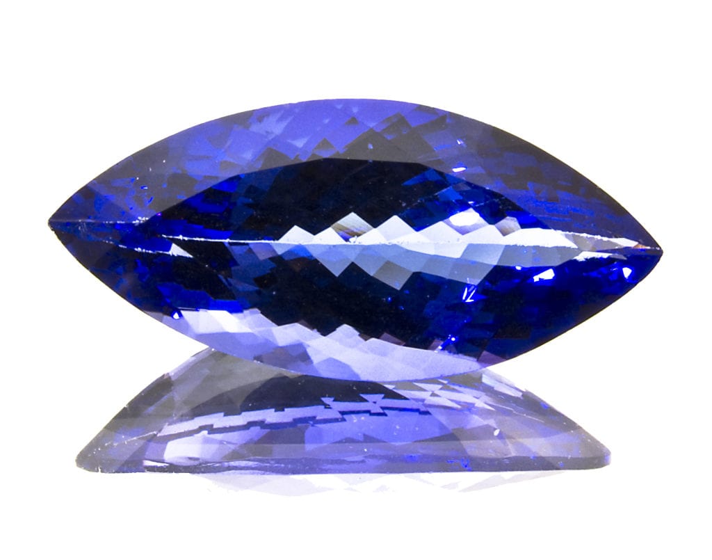 fancy gem cuts - marquise-cut tanzanite