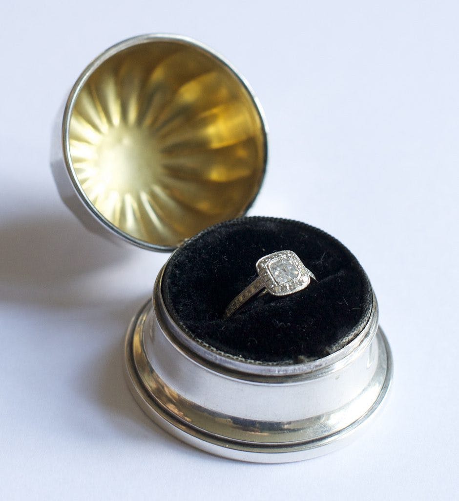 fancy gem cuts - Asscher-cut diamond in Tiffany setting
