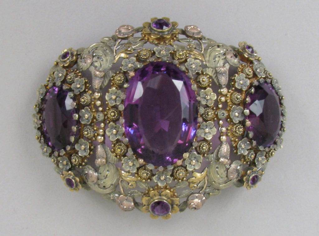 amethyst brooch