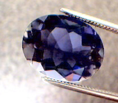 fancy gem cuts - oval-cut iolite