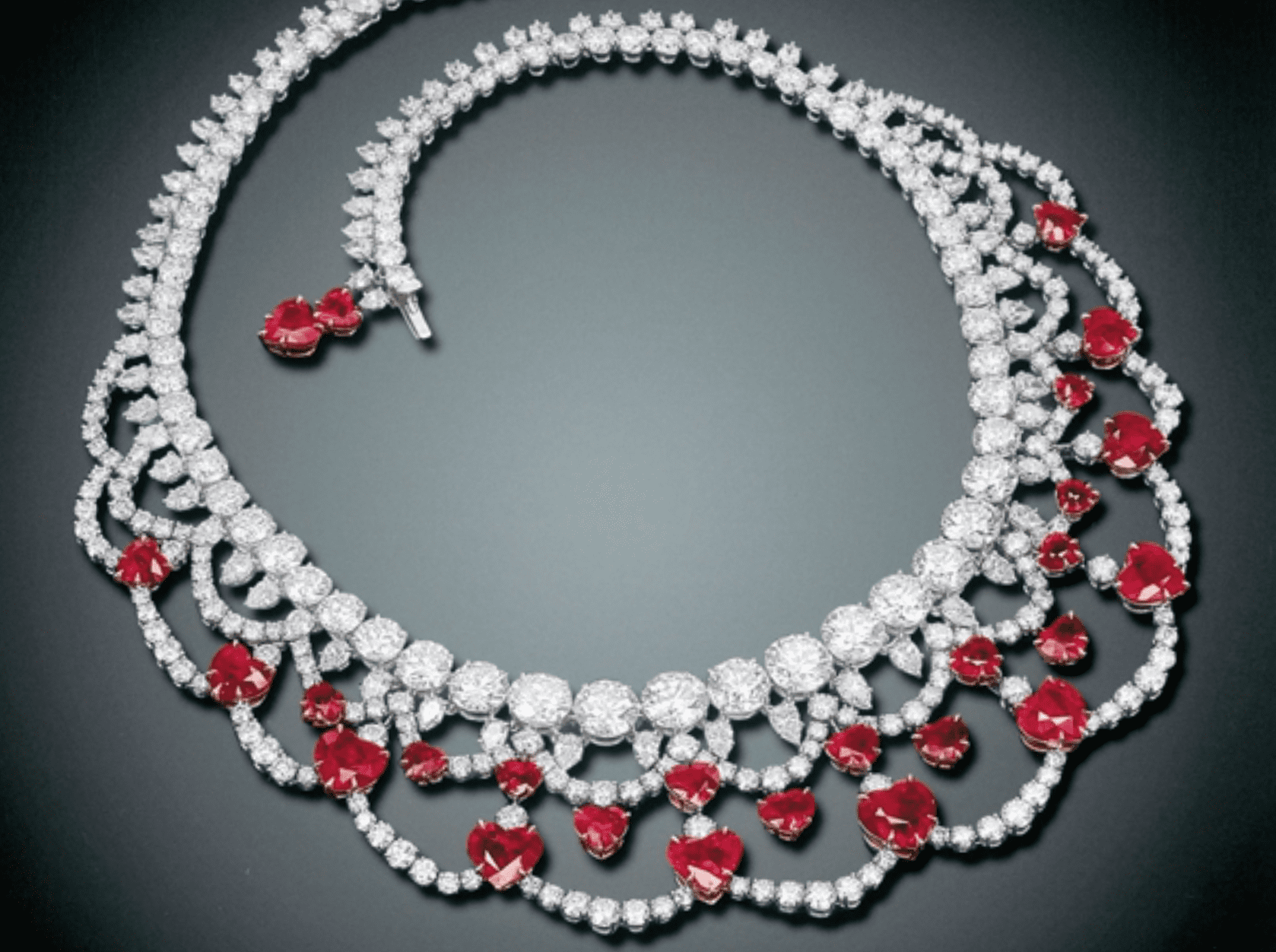 Mogok ruby and diamond necklace by Harry Winston
