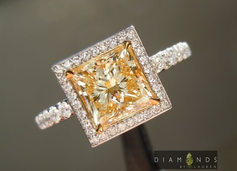 diamond color - Y-Z color diamond engagement ring
