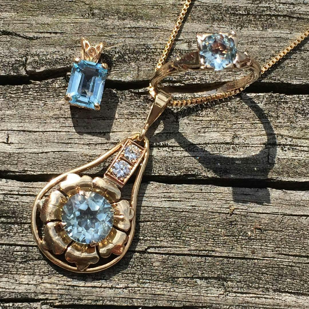 blue gemstones - aquamarine