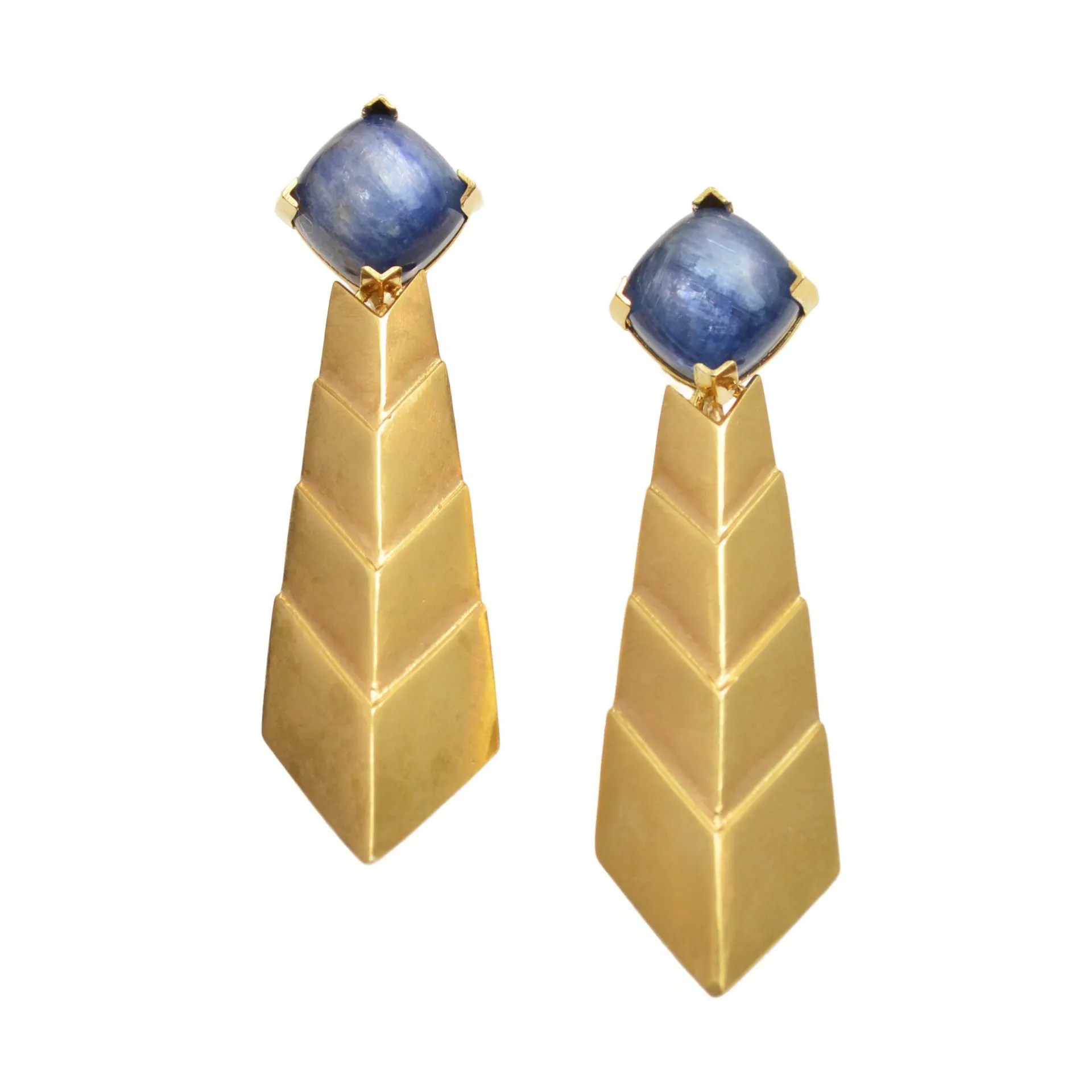 blue gemstones - kyanite earrings
