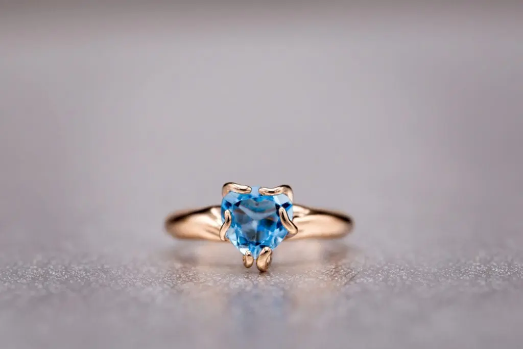 swiss blue topaz ring