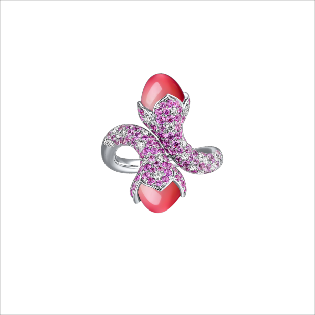 conch pearl buying guide - toi et moi ring