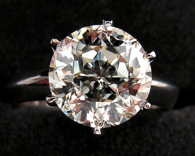 round brilliant diamond engagement ring - diamond cost