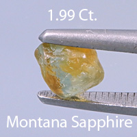 Rough version of Asscher Cut Sapphire